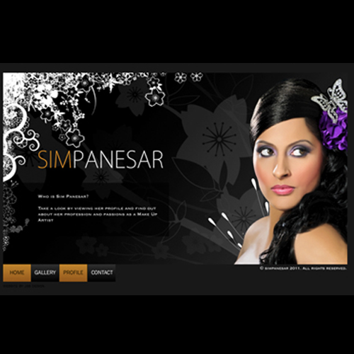 Web design for a make up artist by Jagz Bains, Web Designer