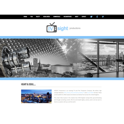 Web design layout for a production company by Jagz Bains, Web Designer