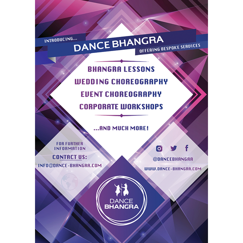 e-flyer design for a dance company, by Jagz Bains, Creative Consultant